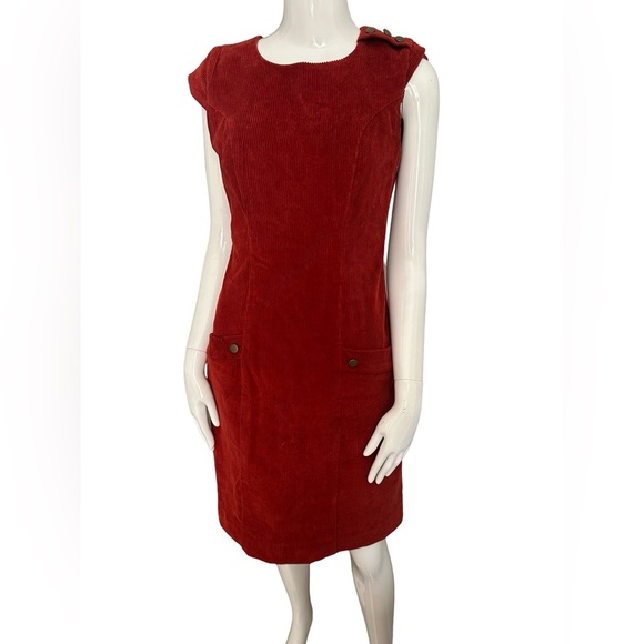 Annie 50 Red Cord Dress Size Medium - Picture 4 of 8
